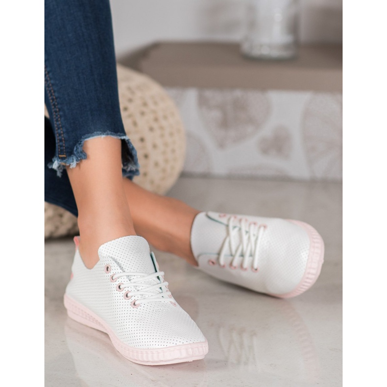 SHELOVET Tênis Light Openwork branco 2