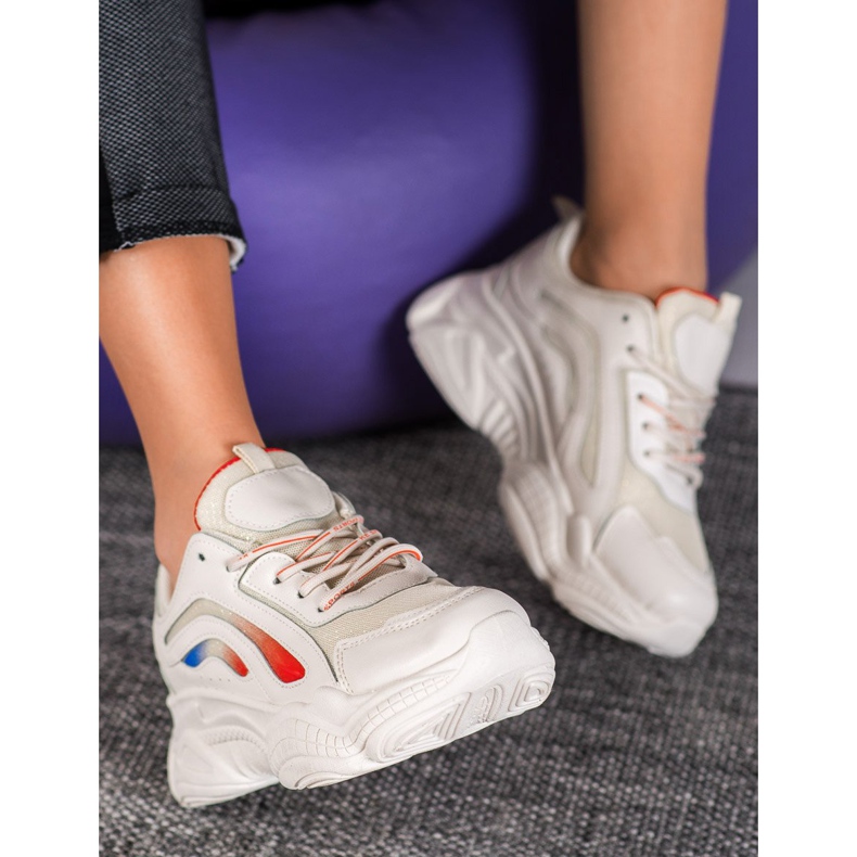 SHELOVET Tênis Bege Estiloso 2