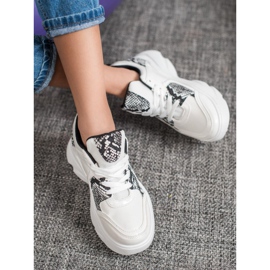 Weide Tênis de couro ecológico da moda branco 1