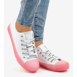 Tênis branco com sola rosa LTD205-2 2 Tênis branco com sola rosa LTD205-2 2