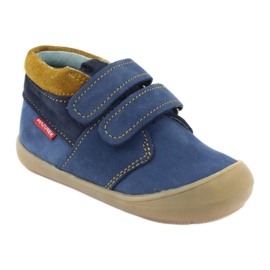 Botas de velcro para menino Mazurek 1355, azul marinho/marrom 1