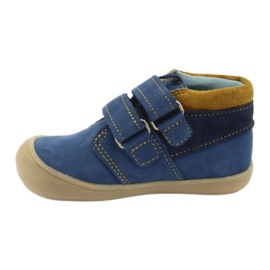 Botas de velcro para menino Mazurek 1355, azul marinho/marrom 2