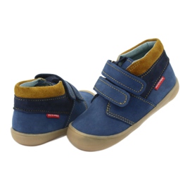 Botas de velcro para menino Mazurek 1355, azul marinho/marrom 4