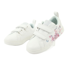 Tênis American Club Velcro com flores ES11 branco vermelho azul 3
