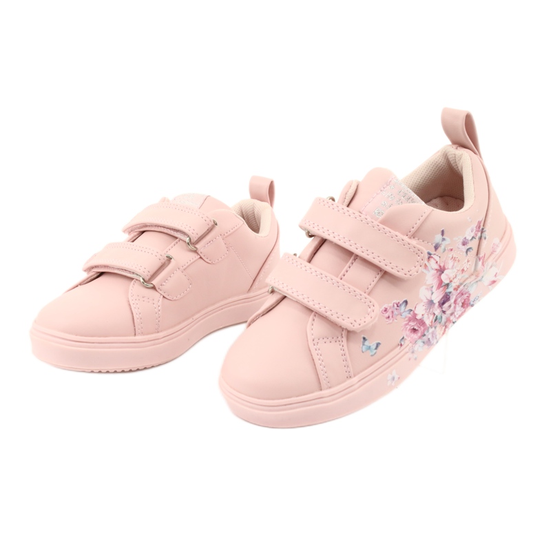 Tênis American Club Velcro com flores ES11 vermelho tolet azul rosa 3