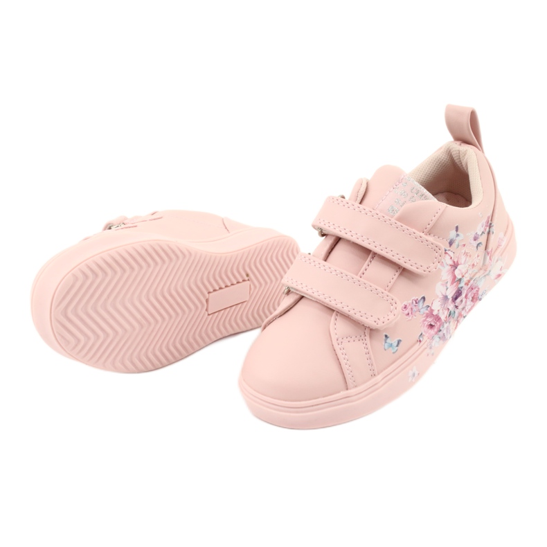 Tênis American Club Velcro com flores ES11 vermelho tolet azul rosa 5