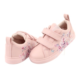 Tênis American Club Velcro com flores ES11 vermelho tolet azul rosa 4