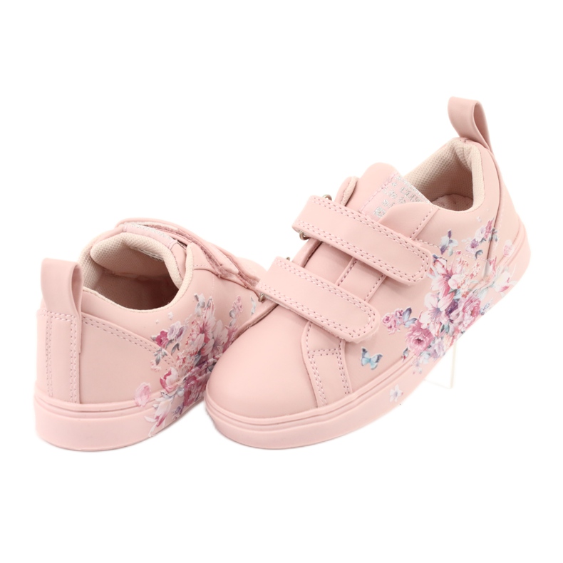 Tênis American Club Velcro com flores ES11 vermelho roxo azul rosa 4