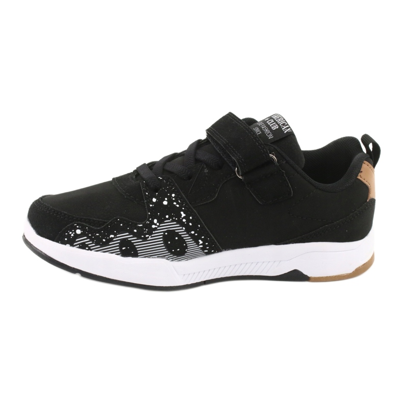American Club Sapatos esportivos infantis de clube americano BS03 preto branco 2