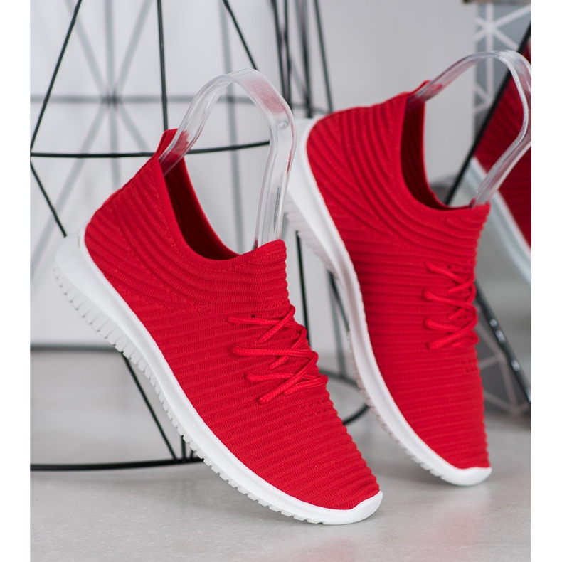 SHELOVET Sapatos Têxteis Deslizantes vermelho 1