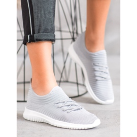 SHELOVET Sapatos Têxteis Deslizantes cinza 1