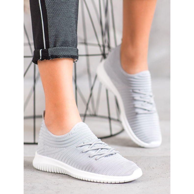 SHELOVET Sapatos Têxteis Deslizantes cinza 1