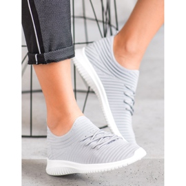 SHELOVET Sapatos Têxteis Deslizantes cinza 2