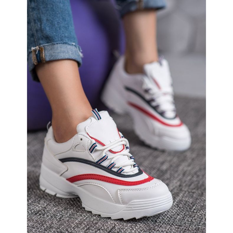 Weide Sapatos da moda na plataforma branco 1