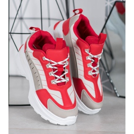 SHELOVET Sapatos da moda na plataforma vermelho multicolorido 2