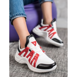 SHELOVET Tênis Confortáveis ​​da Moda branco multicolorido 1