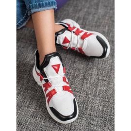 SHELOVET Tênis Confortáveis ​​da Moda branco multicolorido 2