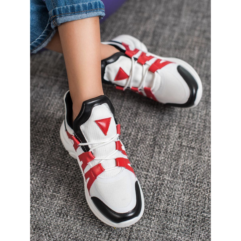 SHELOVET Tênis Confortáveis ​​da Moda branco multicolorido 2