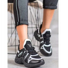 SHELOVET Tênis Confortáveis ​​da Moda branco preto 1