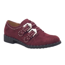 Sapatos marrons com tachas ES8500 vermelho 1
