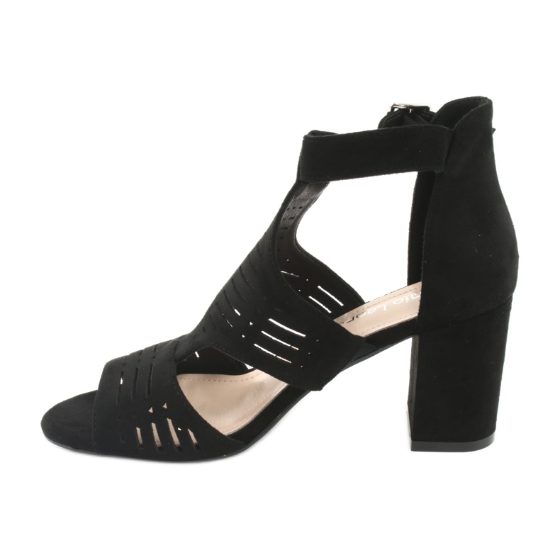 Sergio Leone SK903 sandálias de cabedal de camurça preto 2