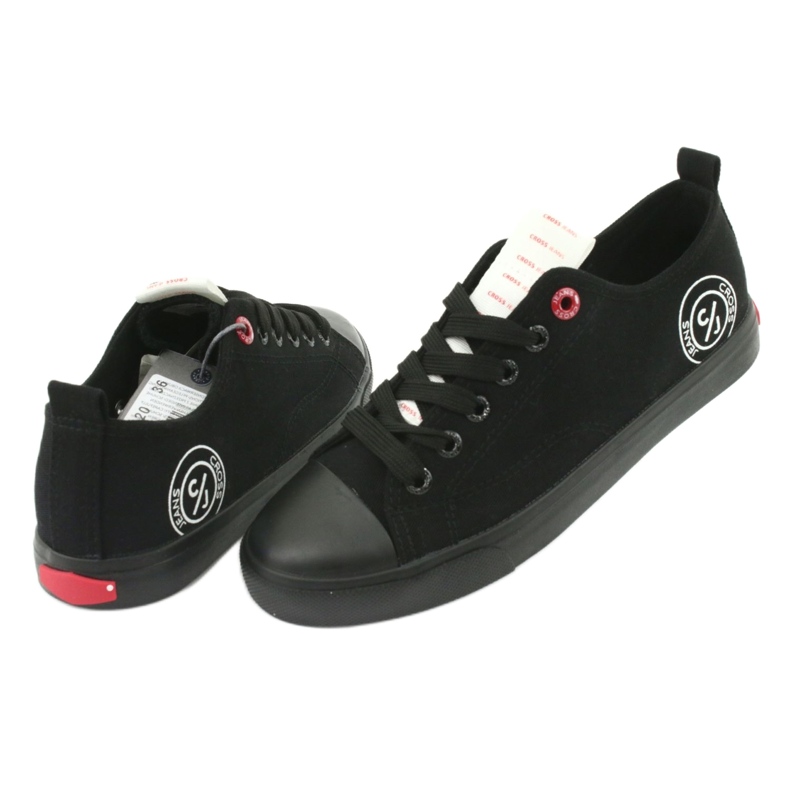 Cross Jeans Tênis amarrados femininos ff2r4020 preto 3
