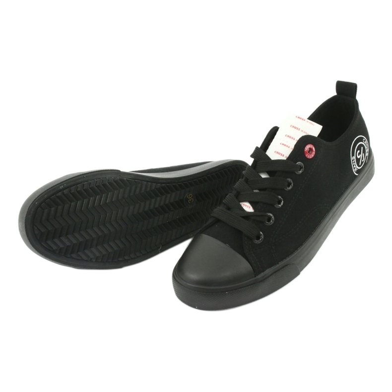 Cross Jeans Tênis amarrados femininos ff2r4020 preto 4