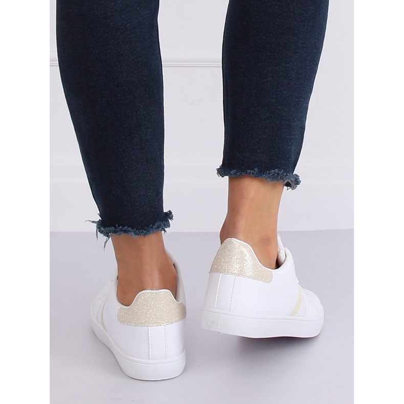 Tênis feminino branco K-388 WHITE / GOLD 2