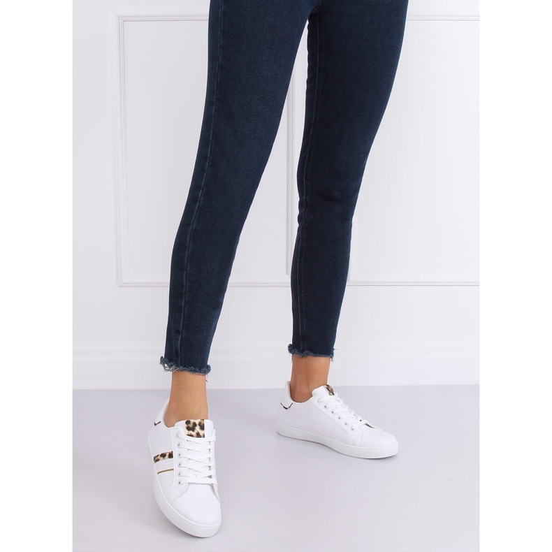 Tênis feminino branco K-388 WHITE / LEOPARD 2