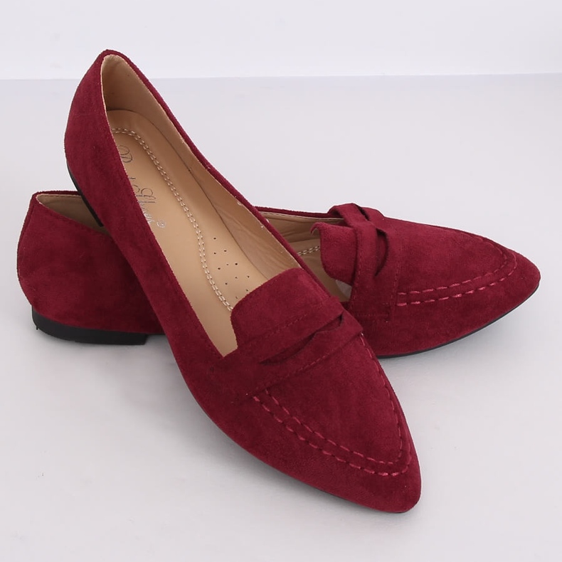 Mocassins borgonha feminino CH-1M6 vinho tinto vermelho 1
