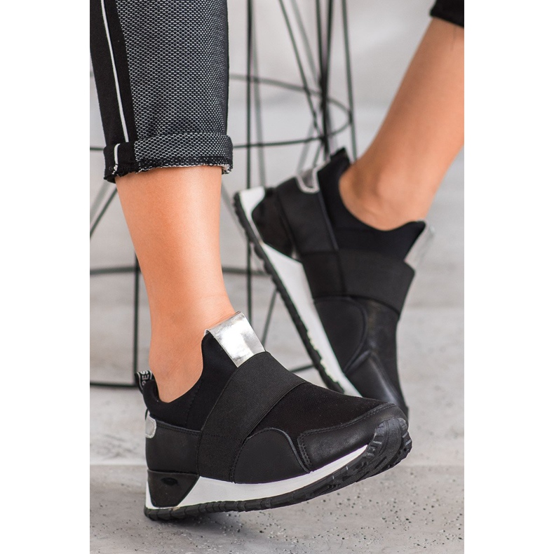 SHELOVET Sapatos deslizantes na plataforma preto 1