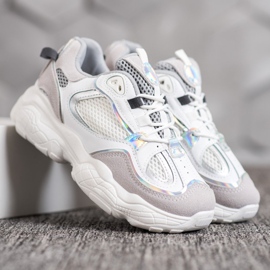 SHELOVET Tênis Com Malha branco multicolorido 1