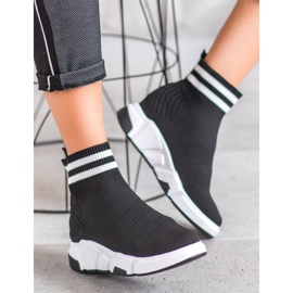 SHELOVET Sapatos deslizantes com alças preto 2