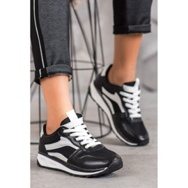 SHELOVET Sapatos Pretos Amarrados branco 2