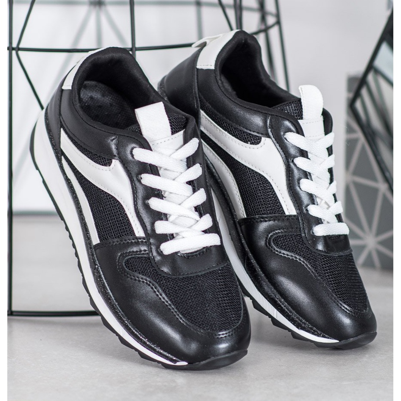 SHELOVET Sapatos Pretos Amarrados branco 1