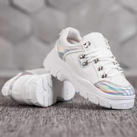 Weide Sapatos Brancos com Efeito Holo 1