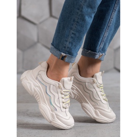 SHELOVET Tênis na plataforma marrom 1