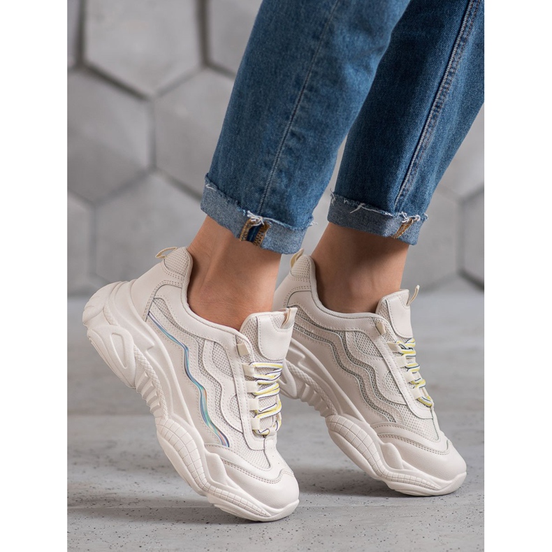 SHELOVET Tênis na plataforma castanho 1