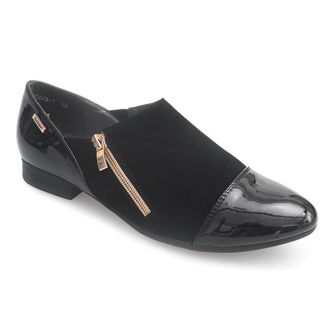 Sapatos Clássicos com Zíper 2060A Preto 1 Sapatos Clássicos com Zíper 2060A Preto 1