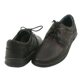 Riko 870 sapatos masculinos couro confortável preto 4