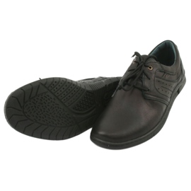 Riko 870 sapatos masculinos couro confortável preto 5