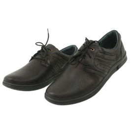 Riko 870 sapatos masculinos couro confortável preto 3