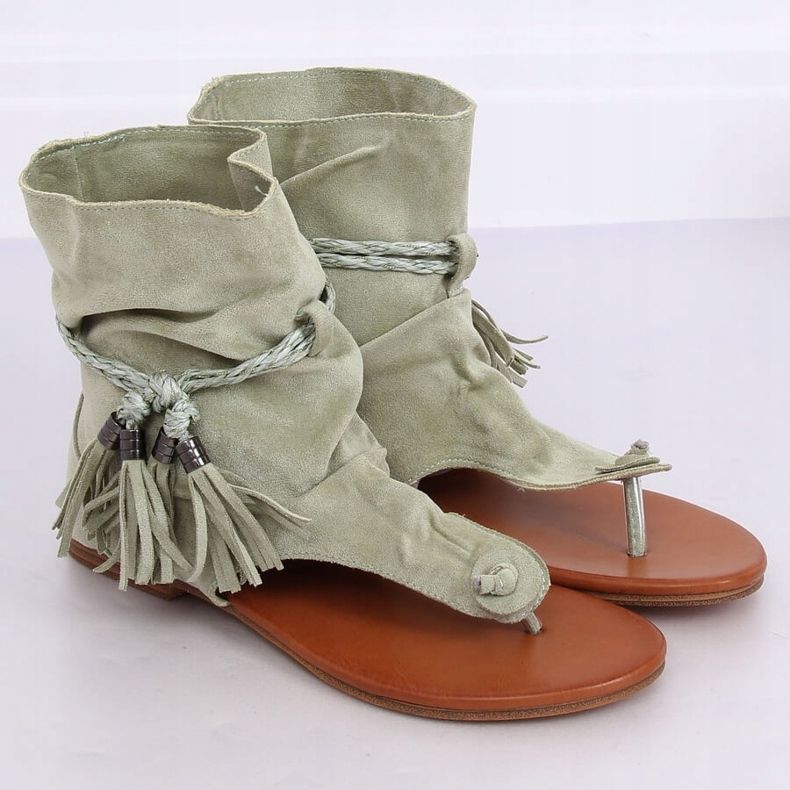 Chinelos verdes com haste SL1011 Verde 1