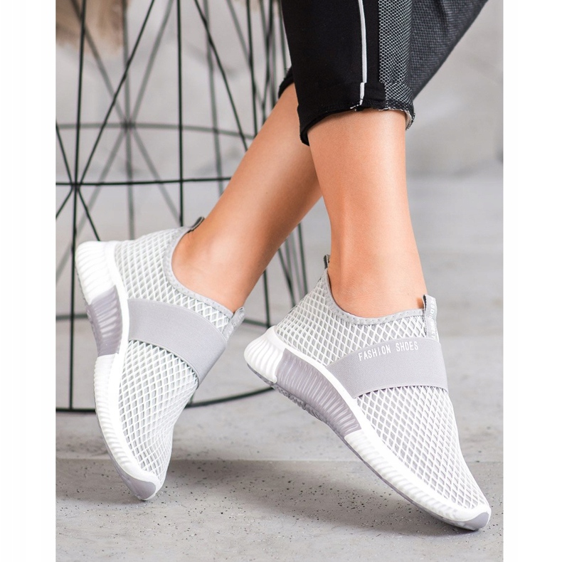 SHELOVET Sapatos de Moda Slip-on cinza 2