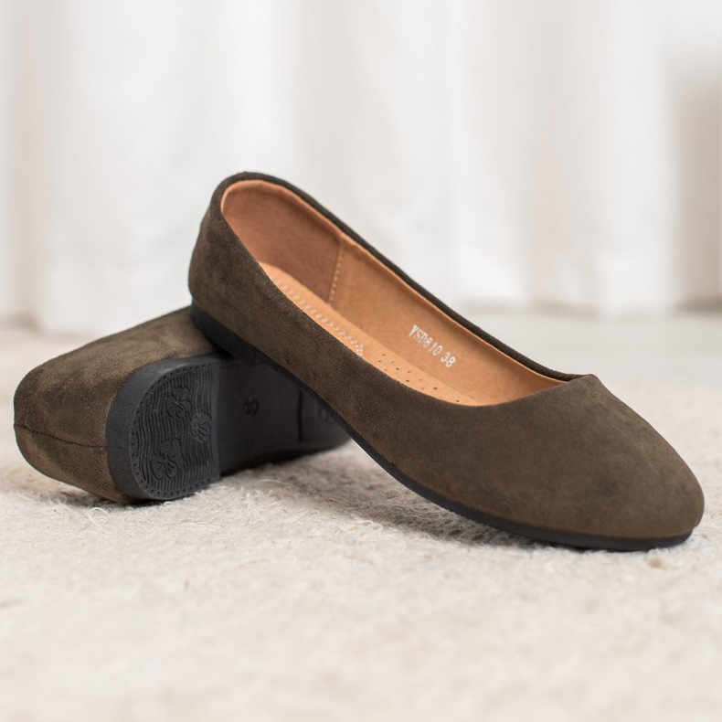 Diamantique Bailarinas de camurça clássicas multicolorido verde 2