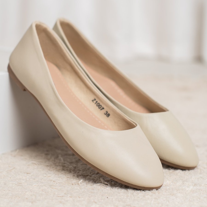 SHELOVET Bailarina Clássica Eco Couro castanho 2