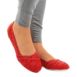Bailarinas com aberturas vermelhas 4701 vermelho 1
