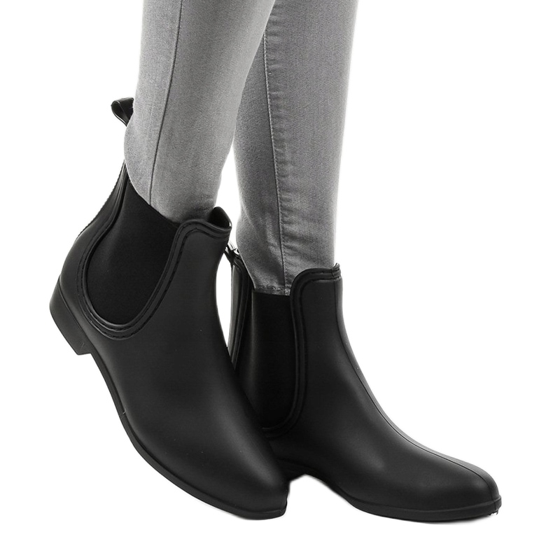 Botas de borracha curtas pretas YJ-13 preto 1