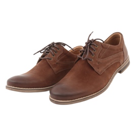 Sapatos masculinos decotados Riko 831 marrom 3