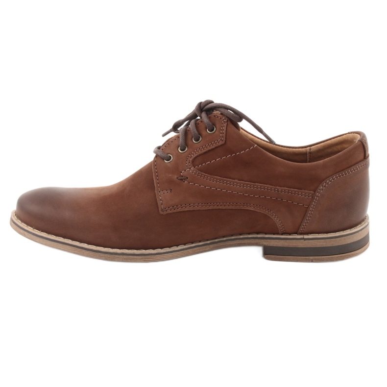 Sapatos masculinos decotados Riko 831 marrom 2